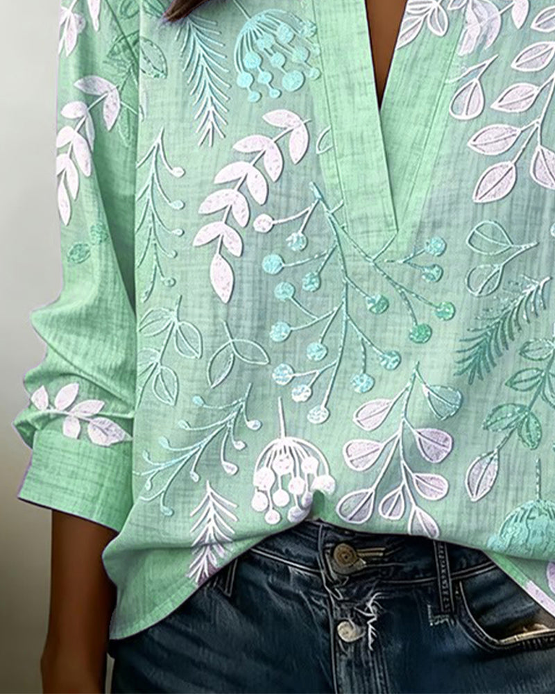 Effortless Floral Elegance 🍃🌺 Soft-Touch Blouse