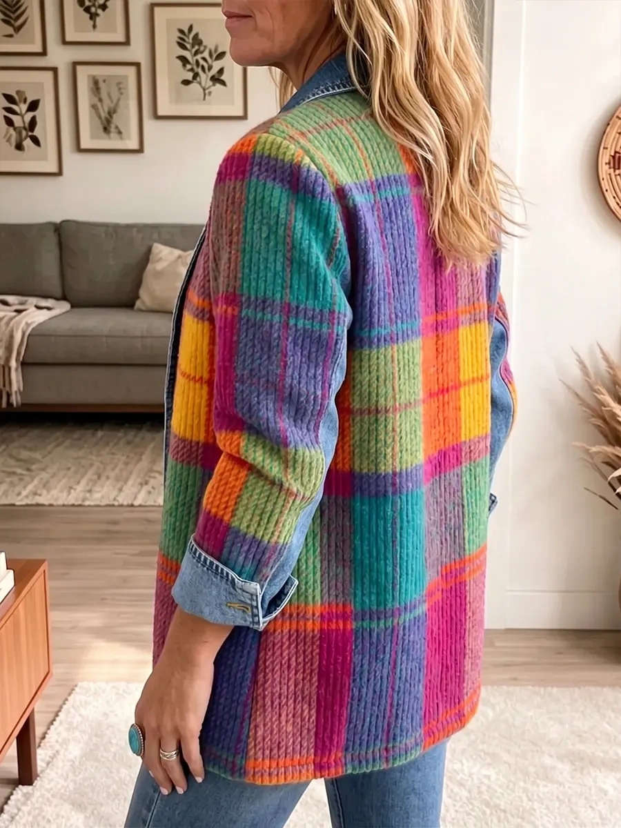 Boho Plaid jackett from coryouroy and denim in patchwork style