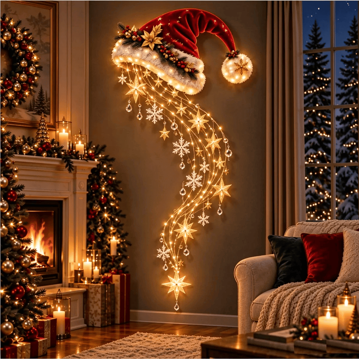 Religious Christmas Wall Decor Lighted Christmas Wall Hanging Lighted Christmas Hanging Decoration For Patio Wall Decoration