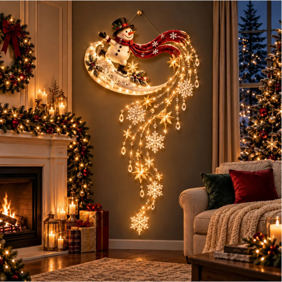 Religious Christmas Wall Decor Lighted Christmas Wall Hanging Lighted Christmas Hanging Decoration For Patio Wall Decoration