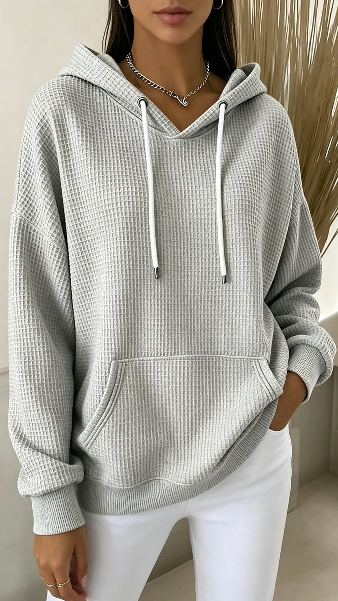 Women's Pullover Hoodie Sweatshirt Pocket Plain Casual Long Sleeve Hooded Regular Tops Blue Black White Pink Fuchsia Spring Fall Winter