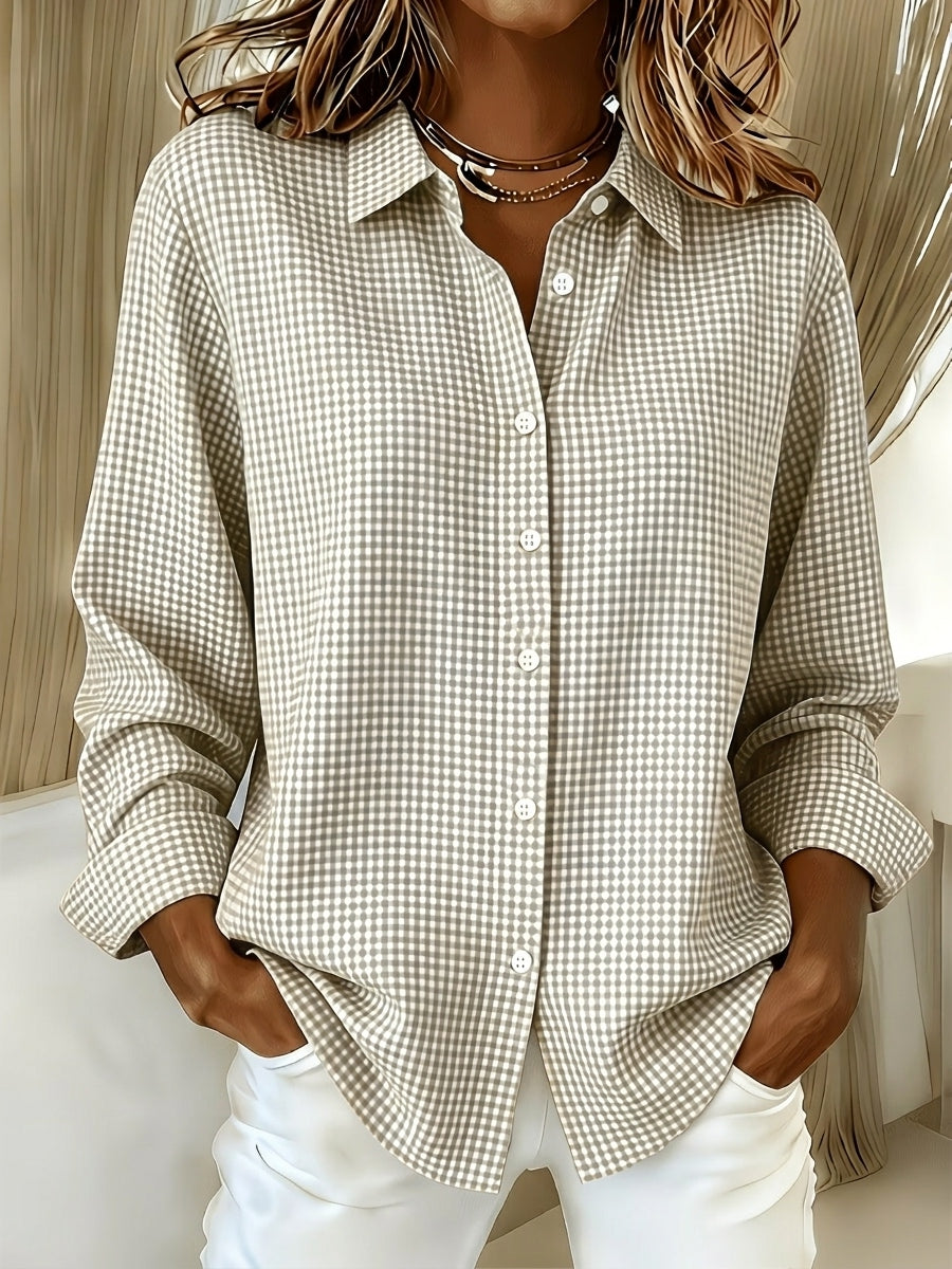 CLEARANCE SALE🔥 Women's Casual Gingham Long Sleeve Button Down Shirt📦Buy 2 FREE SHIPPING & Save EXTRA 10%