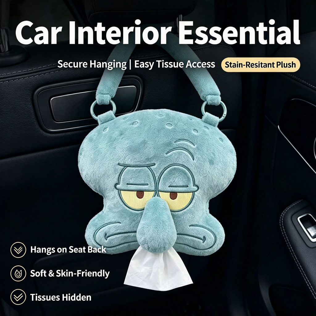 🔥 VIRAL ALERT! Hilarious Sleepy Octopus Tissue Holder | Unique Funny Gift, Car & Desk Accessory | Limited Time!