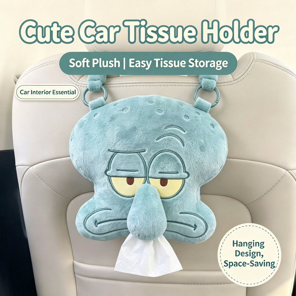 🔥 VIRAL ALERT! Hilarious Sleepy Octopus Tissue Holder | Unique Funny Gift, Car & Desk Accessory | Limited Time!