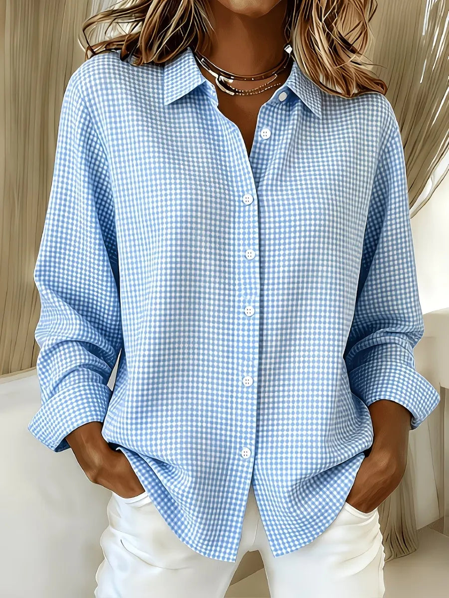 CLEARANCE SALE🔥 Women's Casual Gingham Long Sleeve Button Down Shirt📦Buy 2 FREE SHIPPING & Save EXTRA 10%