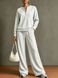🔥Half Zip Top & Wide Leg Pants Sporty Set🔥