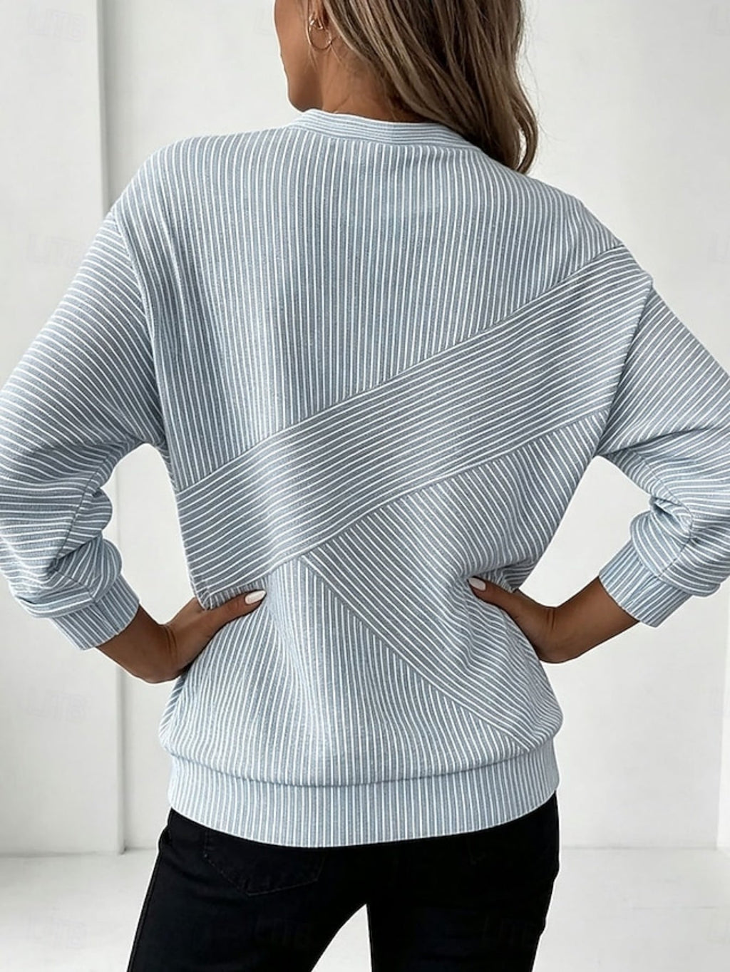 🔥❤️‍Black Friday Best-Sellers🎃❤️‍ ✨Striped Half-Zip Round Neck Top