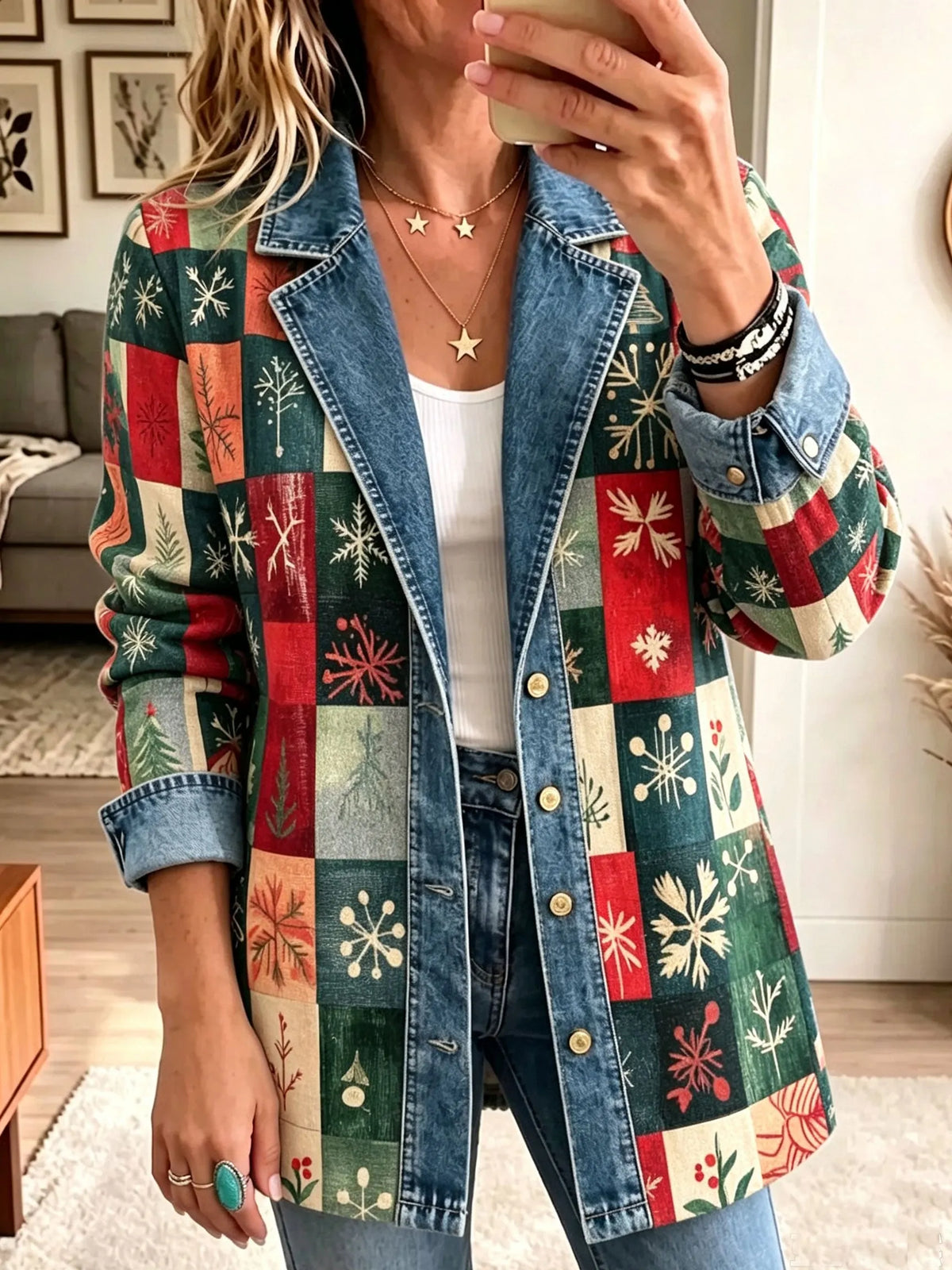 Boho Plaid jackett from coryouroy and denim in patchwork style