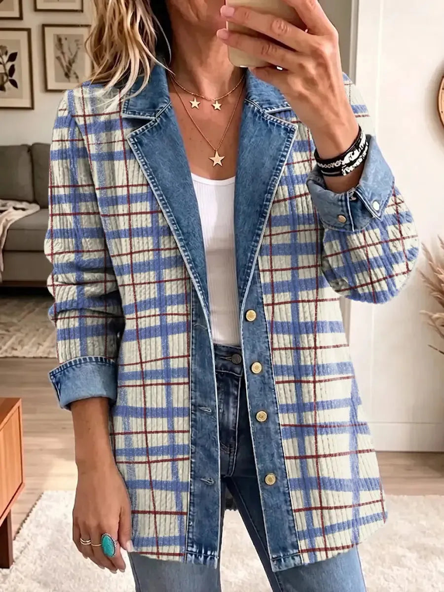 Boho Plaid jackett from coryouroy and denim in patchwork style