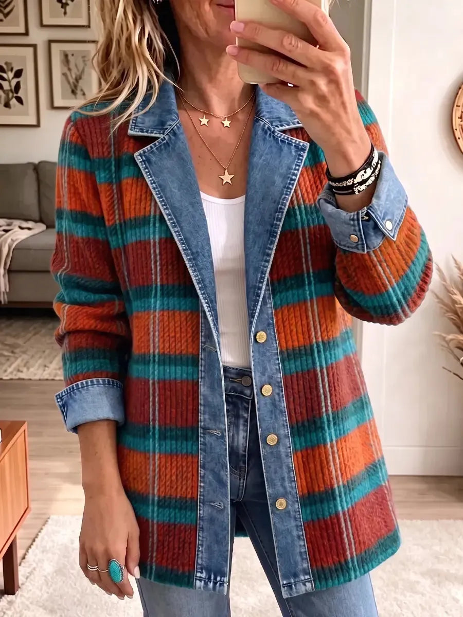 Boho Plaid jackett from coryouroy and denim in patchwork style