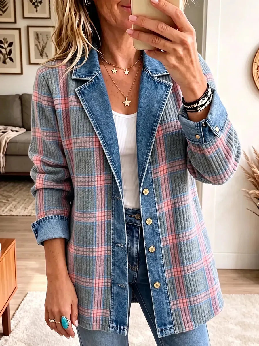 Boho Plaid jackett from coryouroy and denim in patchwork style