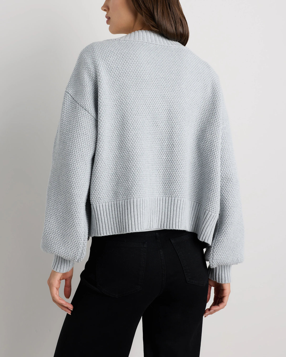 Organic Cotton Waffle Stitch Open Cardigan