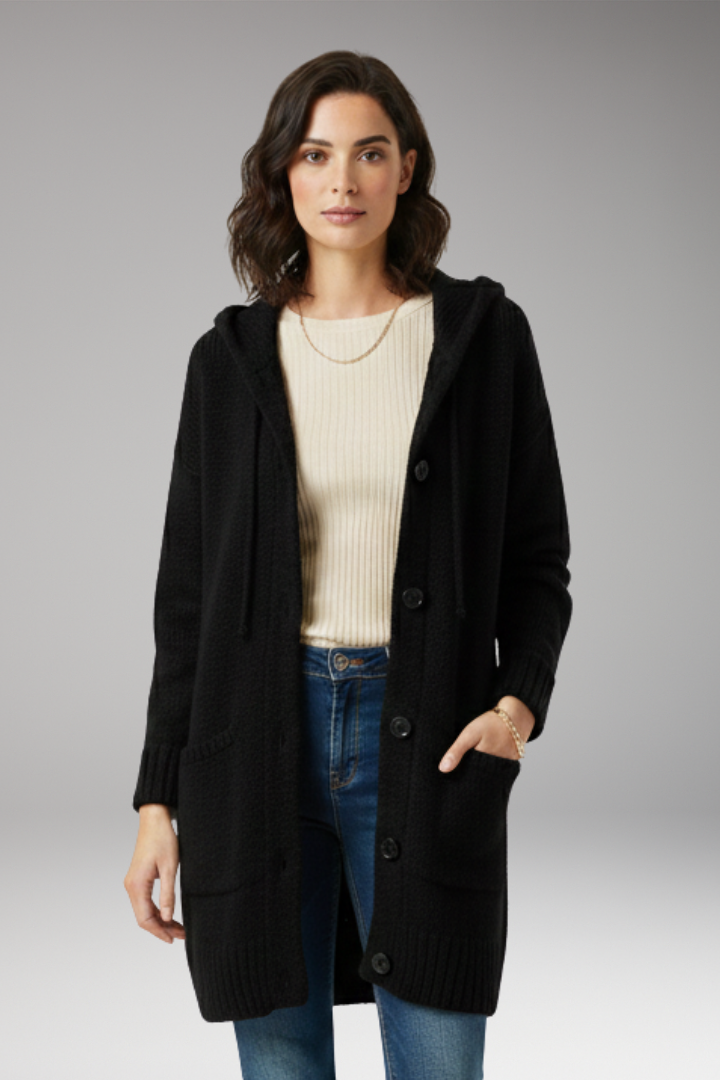 2026 EARLY BLACK FRIDAY | Women's Cardigan with Hood and Button Closure