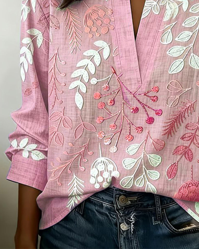 Effortless Floral Elegance 🍃🌺 Soft-Touch Blouse