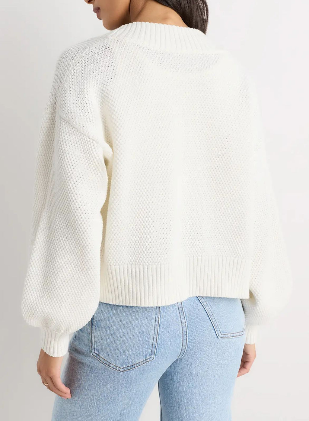 Organic Cotton Waffle Stitch Open Cardigan