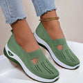 Women's Breathable Walking Flats, Non-Slip Soft Sole Easy-On Comfort