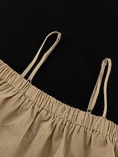 Linen Blend Cami Top & Wide Leg Pants Set – Loose Casual Two Piece Outfit