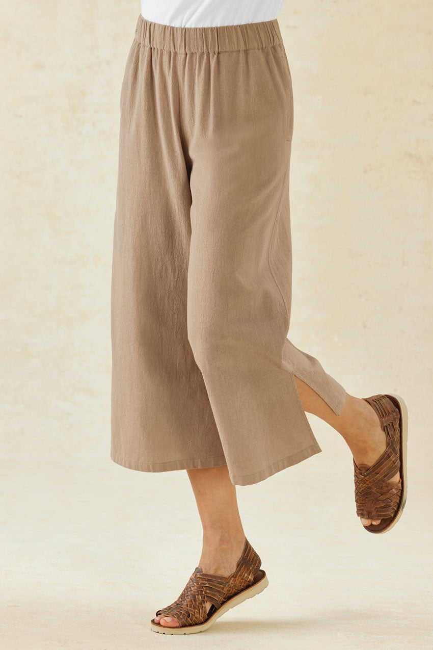 50% OFF - Effortless Comfort, The Breezy Linen Side-Slit Wide-Leg Pants, Plus Size Friendly