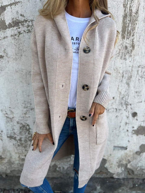2026 EARLY BLACK FRIDAY | Women's Longline Ribbed Knit Cardigan