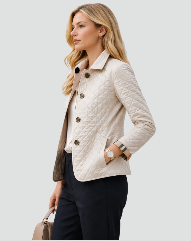 SEASONAL CLEARANCE | Posie Diamond Quilted Button Front Jacket - 70% OFF